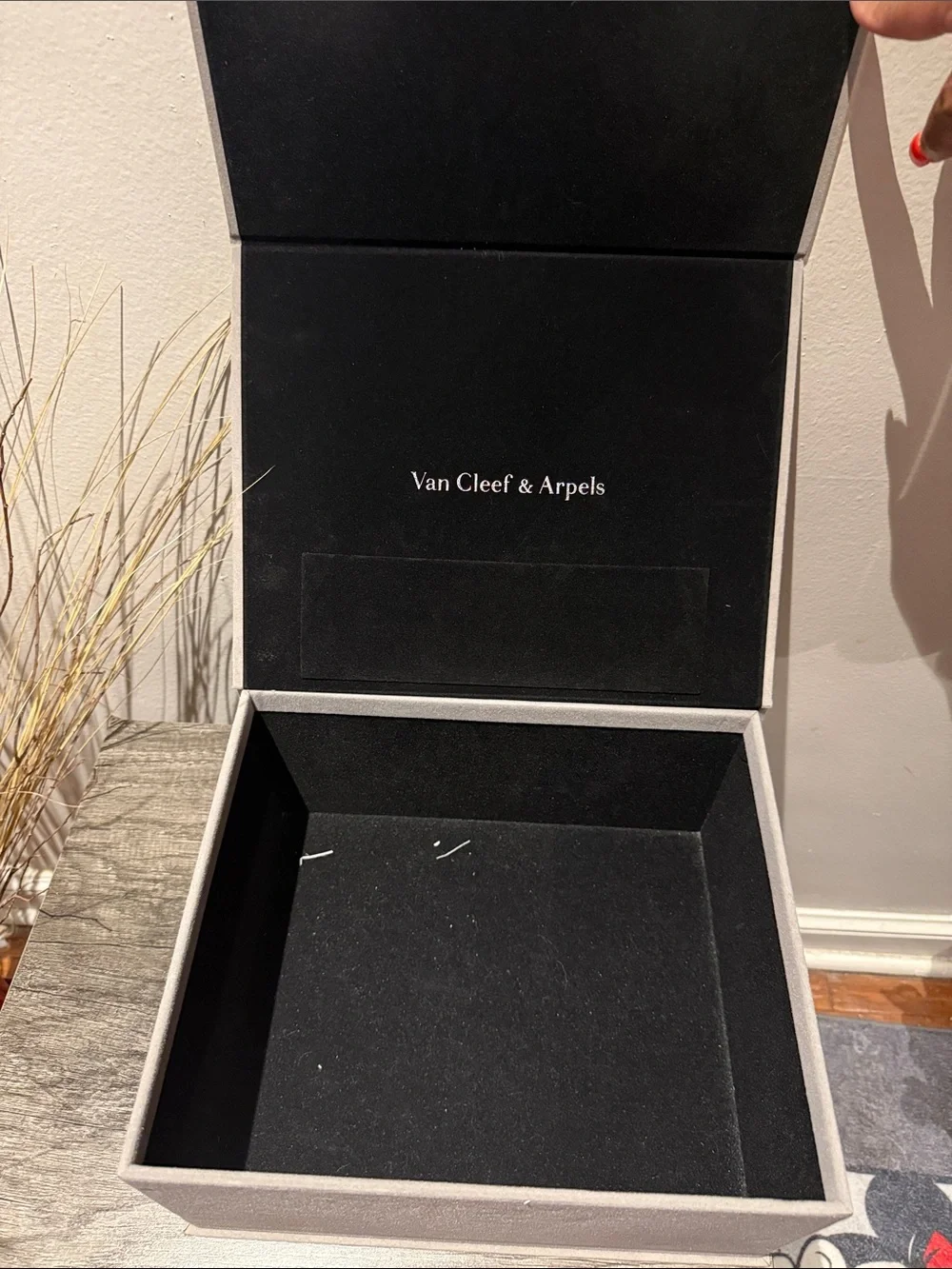 Van Cleef & Arpels gray Velour Large Jewelry Box